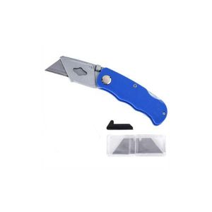 "Couteau à crochet pliant opaque, idéal pour une coupe précise et rapide. "