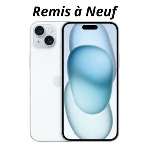 Apple iPhone 15 Plus 128 Go - 6.7-inch - bleu ciel – Remis à Neuf