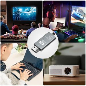 Câble USB Type-C vers HDMI 4K 30 Hz, adaptateur USB-C vers TVHD, compatible avec ordinateurs portables, téléphones et tablettes, type-c to hdmi