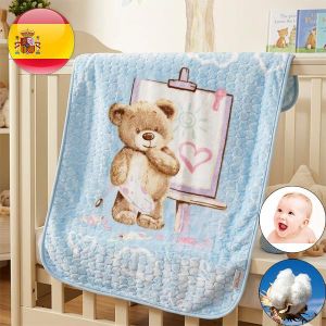 بطانية أطفال ناعمة  – تصميم دب