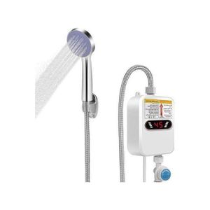 Chauffe-eau électrique instantané 220 V pour salle de bain et cuisine, affichage de la température du robinet avec robinet et douche