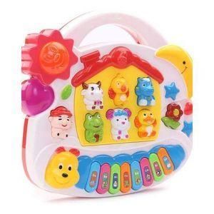 Piano musical éducatif avec sons des animaux - Couleur blanche