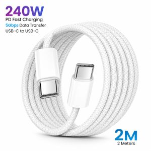 Câble de charge haute vitesse PD 240W QC 4.0 USB Type-C vers Type-C pour Téléphone PC et Mac 48V 5A