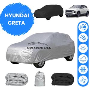 Bâche voiture imperméable double face – Protection complète contre pluie, soleil et poussière + sac offert (  HYUNDAI CRETA )