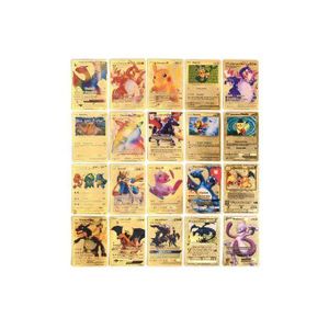 Pokemon 10 cartes pokémon dorées collection pokémon vmax cartes dorées, cartes haute puissance