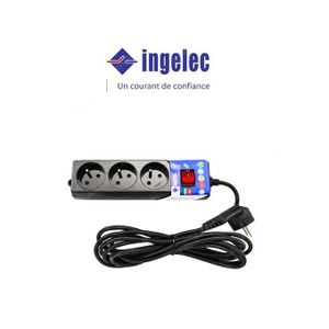 Ingelec Pack 2 Rallonge Multiprise Bloc Multiprises électrique 7 prises  interrupteur à prix pas cher
