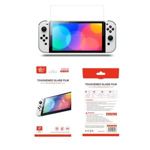 Kjh طبقة حماية للشاشة من الزجاج المقسى المقاوم للكسر لوحدة تحكم Switch OLED