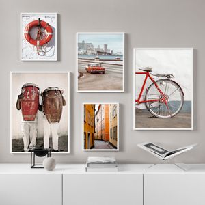 5 Poster A5 Havana Street Bongos Vintage Car Bike 