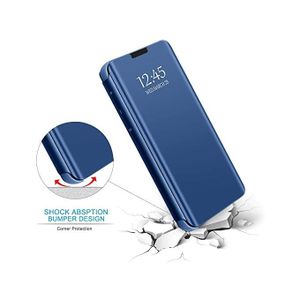 Samsung Galaxy S20 Ultra Mirror Leather Case - Blue