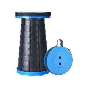 Chaise pliante rétractable portable – Tabouret léger et réglable en plastique pour voyage, pêche, camping et usage intérieur/extérieur