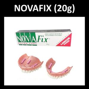 NOVAFIX كريم لاصق لتركيبات الاسنان - اكسترا سترونغ- (20 جرام)