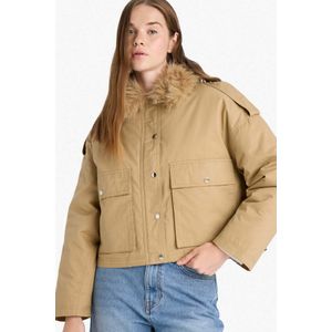 Defacto Veste imperméable en coton à capuche Coupe régulière