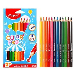 Boîte de Crayons de Couleur Jumbo pour Enfants - Color’Peps (x12)