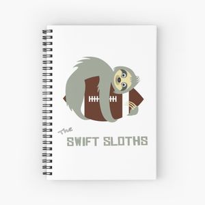 The Swift Sloths Football – Nom et logo de la ligue sportive Cahier à spirale