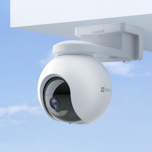 EZVIZ TY2 Caméra de Surveillance IP Wi-FI FHD 1080P rotative PTZ 360.Vision  Nocturne Suivi Intelligent. Compatible avec Alexa Blanche