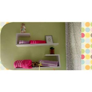 2 Etagères  Forme L En Bois Blanc