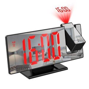 Réveil Miroir Numérique à Projection Intelligente Avec Chargeur USB LED miroir