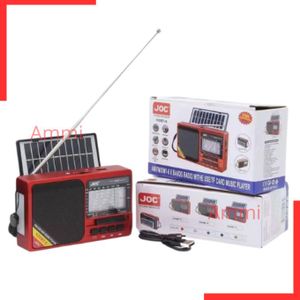Joc Radio Portable Solaire H30BT-S - AM/FM/SW 8 Bandes - Bluetooth, USB & Carte TF, Radio Solaire Rechargeable Multibande, Radio Solaire Multibande avec Antenne Télescopique