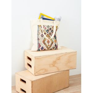 حقيبة يد قطن كلاسيكية على الطراز البربري المغربي التقليدي