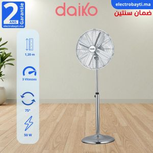 Daiko Ventilateur sur pied en chrome 16