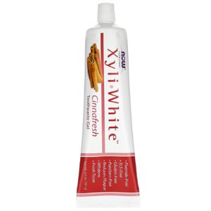 Now Foods معجون أسنان جل القرفة إكسيلي وايت 181 جم - خالي من الفلورايد