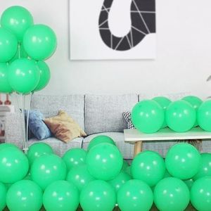 100 Ballons anniversaire vert 25 CM Trés Bonne Qualité pour décoration et les fêtes