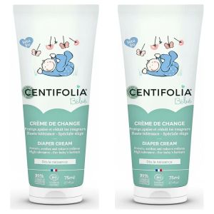 Centifolia Lot de 2 - Crème de Change Bébé - Protection et Apaisement des Rougeurs - Haute Tolérance - Pour le Siège - 75ml