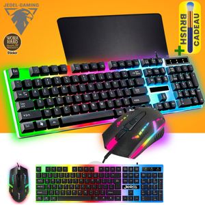 Jedel WS 9000 - Clavier Souris Gamer Sans fil - Achat jeux video Maroc 