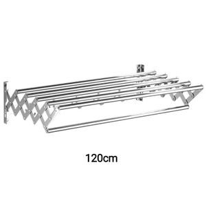 Séche linge extensible mural pour vêtement en aluminium 120cm