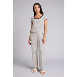 Defacto Ensemble Pyjama rayé T-shirt à manches courtes et Pantalon