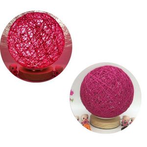 luminaire décoratif d'intérieur Lampe boule tissée,lampe de table en forme de balle