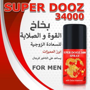 deadIy SUPER DOOZ 34000 Spray long-delayedateur pour prolonger les rapports, erection longue duree pour homme, Anti-ejaculation prematuree, 45ml