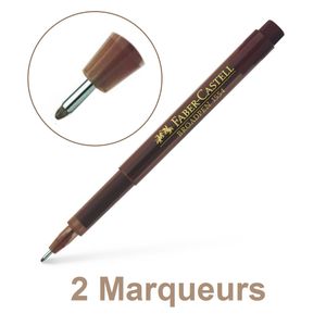 Faber Castel 2 Stylos Feutre Braodpen 0.8mm