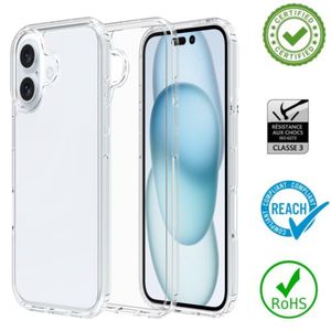 Coque transparente iPhone 16 Normal très haute qualité 