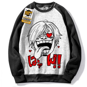 BENYAHYA STORE كابيتشو هودي قبية أوتاكو أنيم مانكا ملابس رجال نساء سويتشورت لباس أولاد بنات - Capuchon Manga Hoodie Pull Sanji Sweatshirt