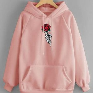 Sweat Capuche Blanc Love Flower