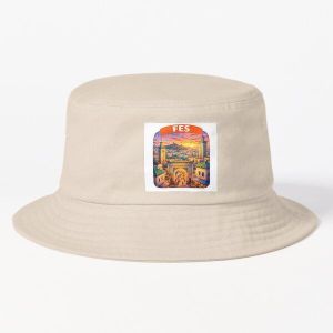 Fes Ancient Medina Morocco Travel Sticker Chapeaux Bob   avec design unique   