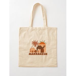 نسخة من نسخة من تيشيرت ملصق أسد عتيق مغربي 11حقيبة يد قطن كلاسيكية