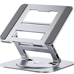 Support PC Portable en Aluminium Rotatif 360° compatible avec Macbook hp dell.. 10 - 17 pouces.  