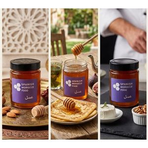 30th HONEY Miel de lavande bio et halal - Miel cru non pasteurisé - Ambré clair - 450 g - Certifié biologique Europe - Origine Espagne