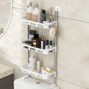 Étagère De Rangement Pour Salle De Bain Au-Dessus Des Toilettes À 3 Niveaux