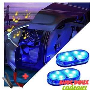 Barre de lumière intérieure à LED, 2 Pièces 48 LEDs 12V-85V LED Voiture  Interieur,Ruban