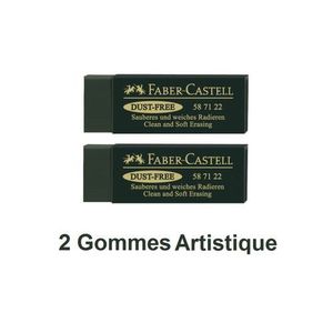 Faber castell Gommes Mie de Pain Gris dans un étui en plastique Faber- Castell à prix pas cher