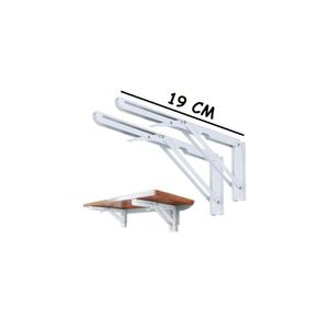 Supports mural, Equerre Etagère Rabattable 19cm Support Console Pliabl