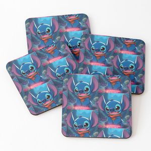 4 Dessous de Verre Stitch sous tasse unique 