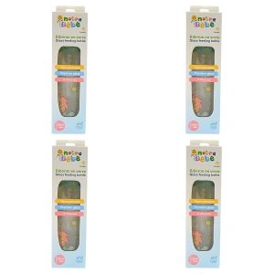Notre bébé Lot de 4 - Biberon en Verre Premium - Bébé - 240ml