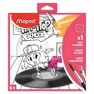 Maped Toile à Peindre - Kit Créatif Thème Hip-Hop School - Activité Artistique pour Enfants - 200x200 mm