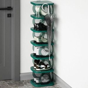 Organisateur de Chaussures Vert Élégant – Gain de Place Multifonction