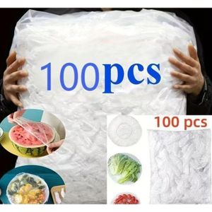 Lot de 100 Sacs de conservation alimentaire jetables en plastique