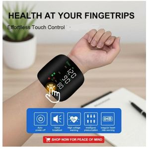 Tensiomètre de Poignet Numérique Rechargeable USB - Écran LED & Fonction Vocale - Précision Médicale